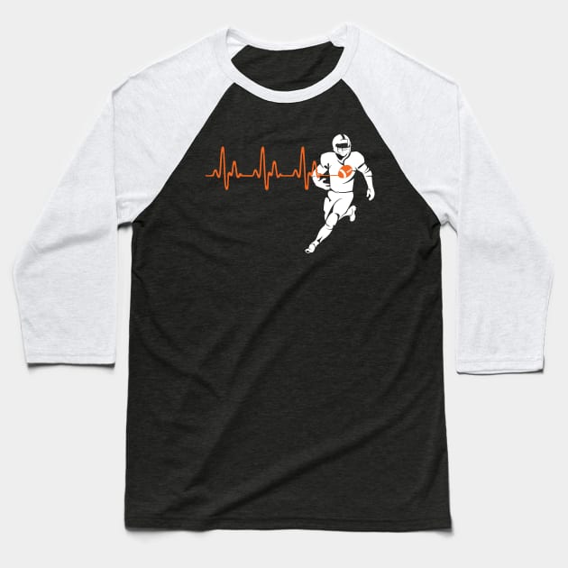 Heartbeat Football Baseball T-Shirt by jMvillszz